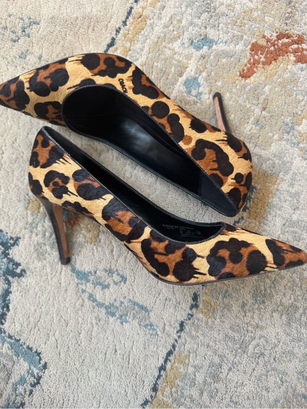 Coach Leopard-Print Pointed-Toe Pump